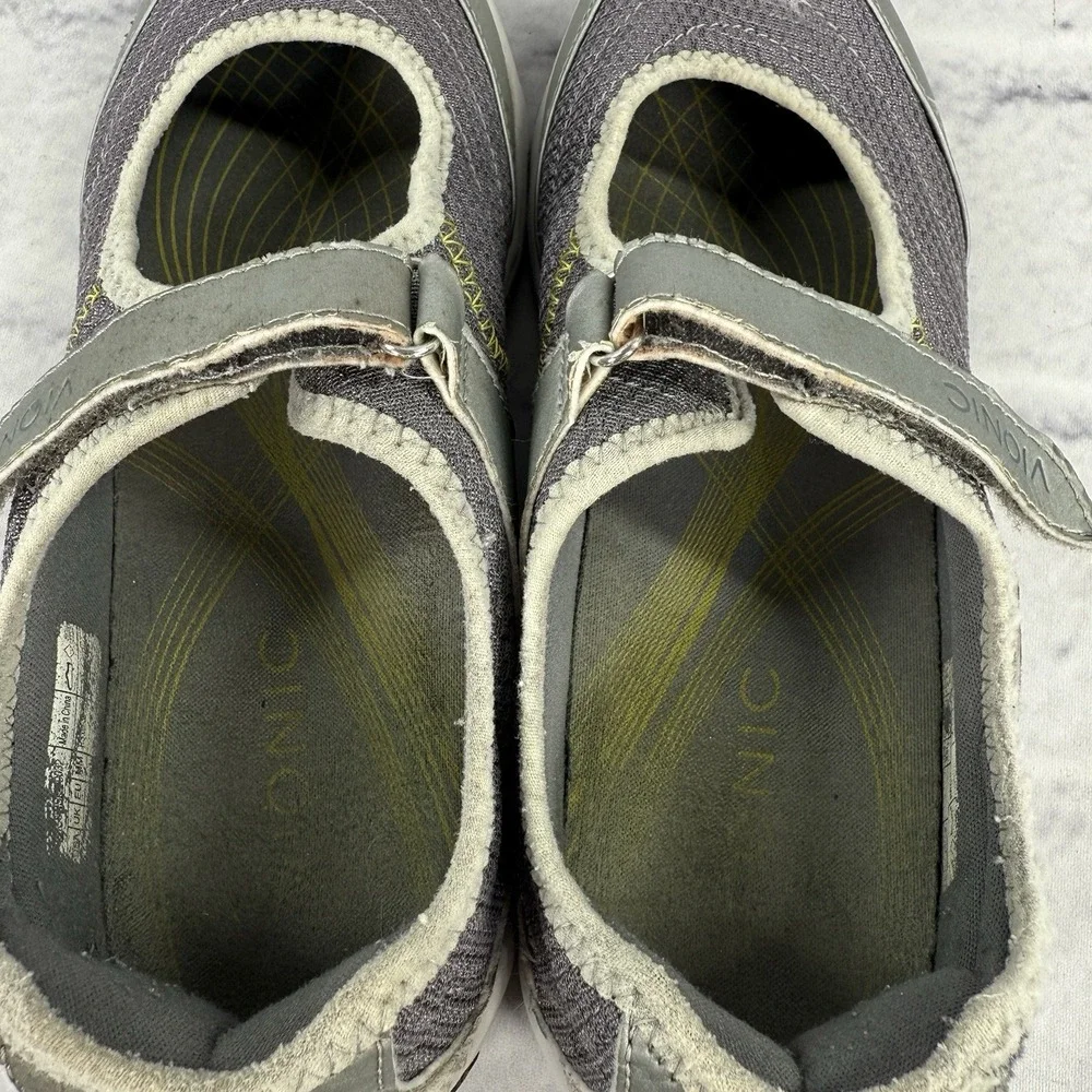 Vionic Sunset Slip On Mary Jane Shoes Womens 8.5 Gray Silver 334 Sunset‎ 9032